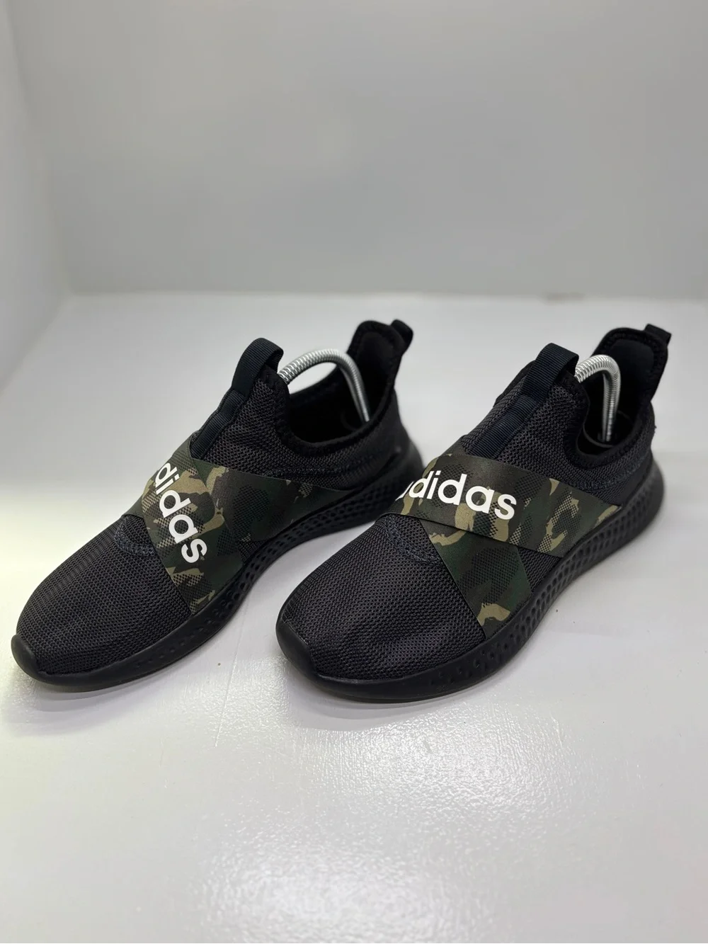 Adidas Lite Racer Adapt 5.0 Black Camo Slip-On Sneakers Men’s 9.5 EUC